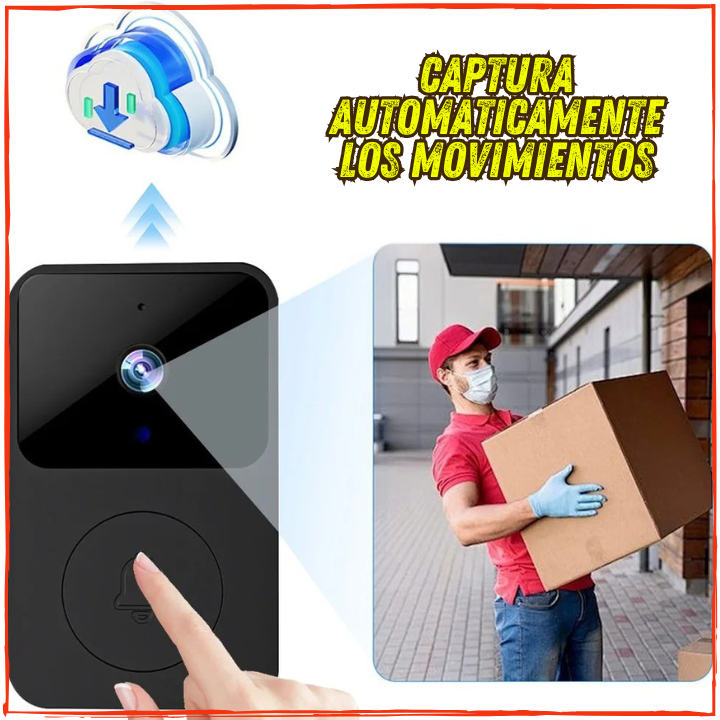 ✅Podras Atender tu Puerta Desde Cualquier Lugar👌Timbre Con Camara y Transmision de Videos(💥Pagas al Recibir+Envio Gratis)Con Wifi+Grabacion Automatica.