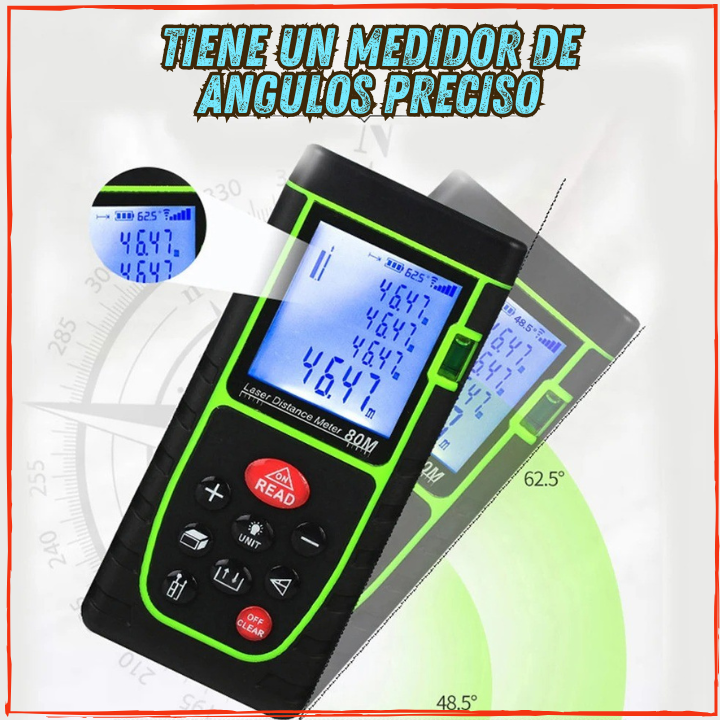 ✅Ahora Puedes Medir Cualquier Distancia Con Precision👌Mide Volumen, Distancia, Nivel y Mas(💥Pagas al Recibir+Envio Gratis)Mide hasta 60 Metros.