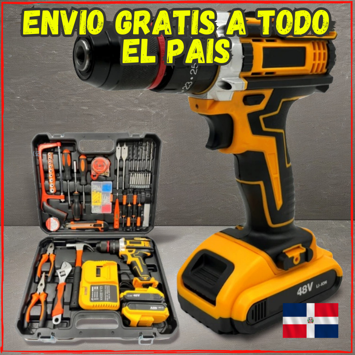 ✅Este es el SUPER Kit de Herramientas Con TALADRO Rustico👌Que todo Hogar o Profesional debe Tener(💥Pagas al Recibir+Envio Gratis)Lo tiene Todo🔥