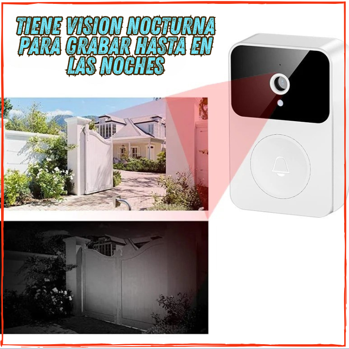 ✅Podras Atender tu Puerta Desde Cualquier Lugar👌Timbre Con Camara y Transmision de Videos(💥Pagas al Recibir+Envio Gratis)Con Wifi+Grabacion Automatica.