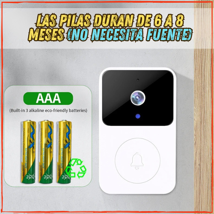 ✅Podras Atender tu Puerta Desde Cualquier Lugar👌Timbre Con Camara y Transmision de Videos(💥Pagas al Recibir+Envio Gratis)Con Wifi+Grabacion Automatica.