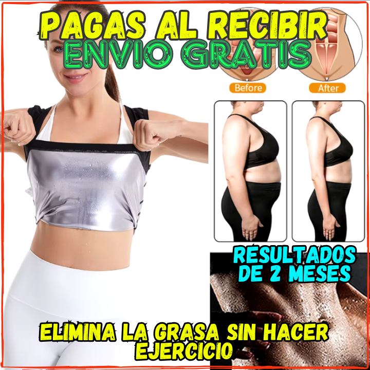 ✅Ahora puedes Quemar la Grasa sin Hacer Ejercicio👍Blusa Sauna con Tecnologia de Recoleccion(💥Pagas al Recibir+Envio Gratis). La mas Comoda del Mercado.