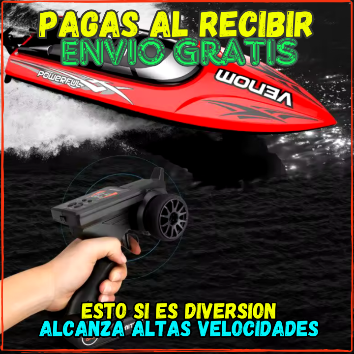 ✅Esto si que Es Diversion👌Lancha A Control Remoto(💥Pagas al Recibir+Envio Gratis)40 Kilometros de Velocidad.