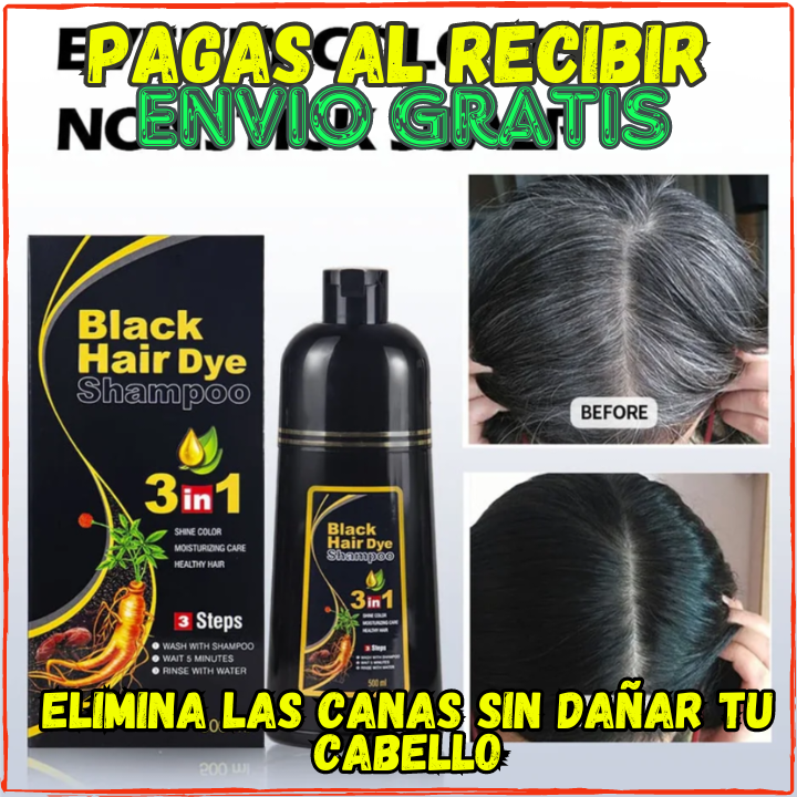 ✅La Forma Mas Segura y Natural de Eliminar las Canas😱,Sin Peroxido Ni Sustancias Dañinas(💥Pagas al Recibirlo💥)Se usa 1 Vez Cada 15 Dias.