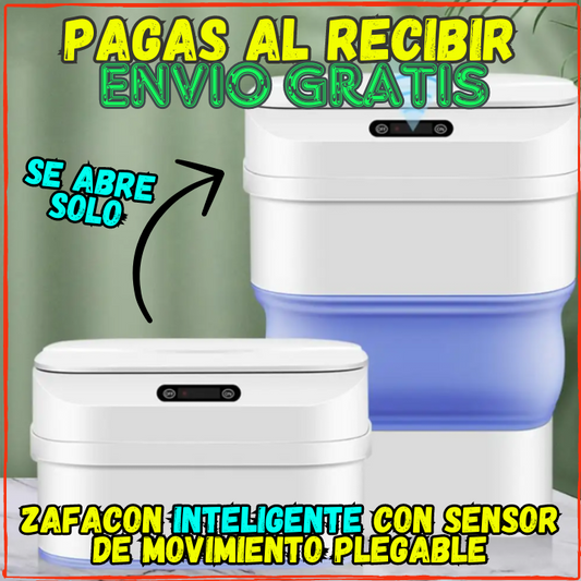 💥Botar la Basura Nunca Fue tan Facil✅Zafacon Inteligente con Sensor de Abertura👌Impermeable y Con Control de Malos Olores.