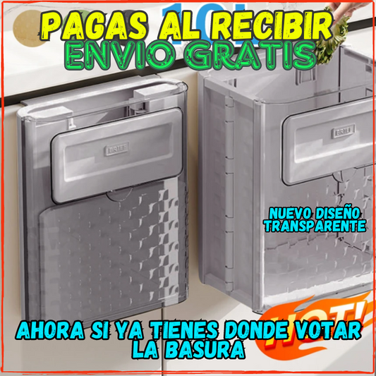 💥Ahora ya sabes donde Votar la Basura✅Zafacon Plegable Colocalo donde Sea👌Nueva Version Transparente. + Resistente.