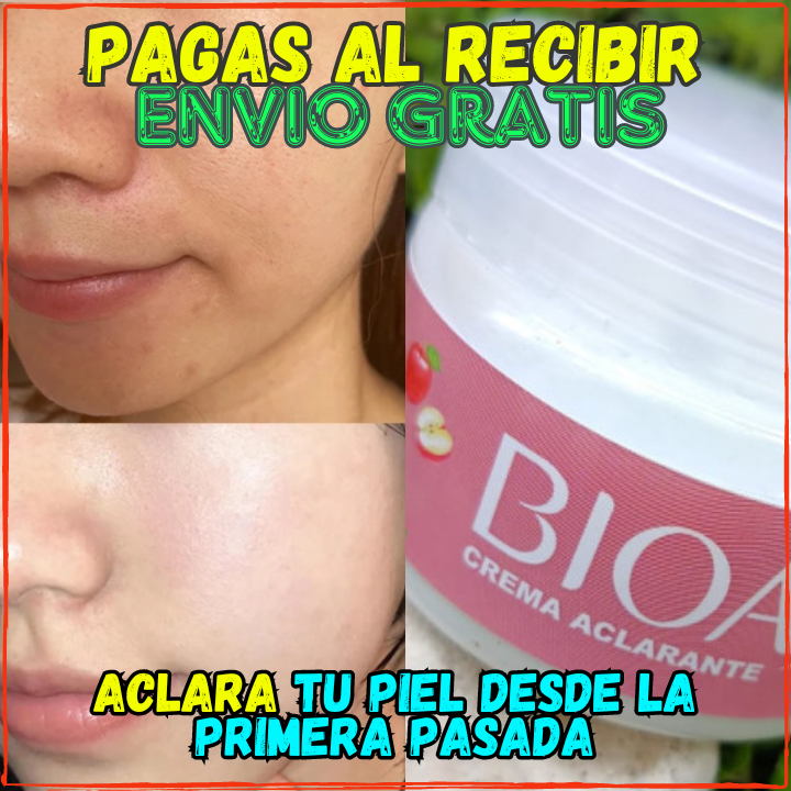 ✅Blanquea Tu Piel desde la Primera Pasada😱, Cambios Permanentes en 28 Dias(💥Pagas al Recibirlo💥)Crema Aclarante BioAqua