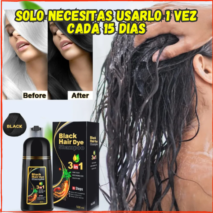 ✅La Forma Mas Segura y Natural de Eliminar las Canas😱,Sin Peroxido Ni Sustancias Dañinas(💥Pagas al Recibirlo💥)Se usa 1 Vez Cada 15 Dias.