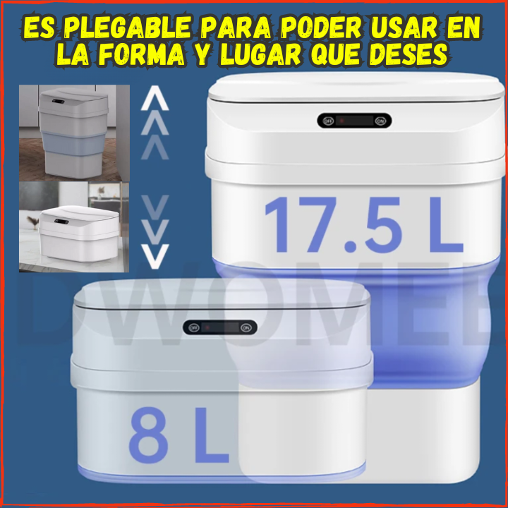 💥Botar la Basura Nunca Fue tan Facil✅Zafacon Inteligente con Sensor de Abertura👌Impermeable y Con Control de Malos Olores.