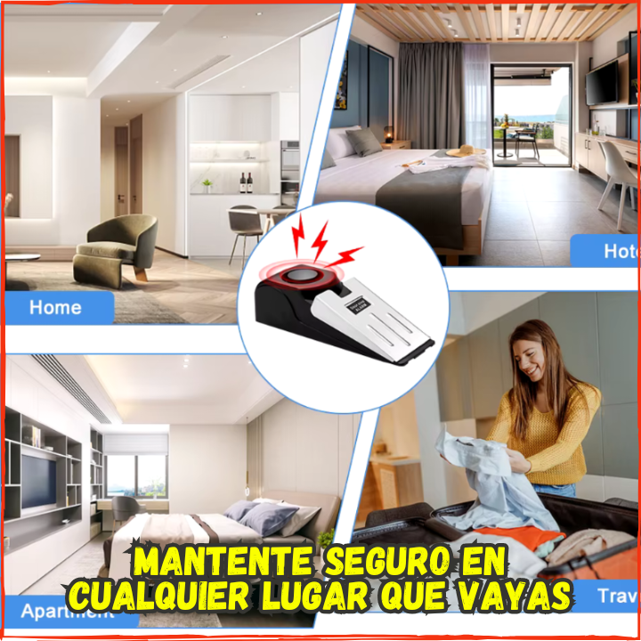 ✅Ahora si Puedes Dormir Seguro👍No solo es una Alarma POTENTE tambien Bloquea la Puerta(💥Pagas al Recibir+Envio Gratis).