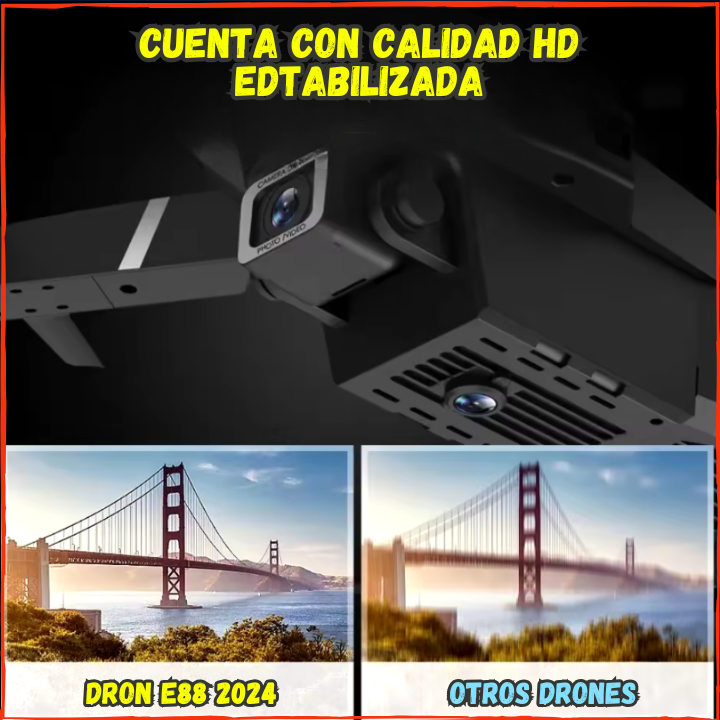 ✅Es momento de Explorar los Cielos Con la Mayor Calidad👌Dron E3 Pro 2024(💥Pagas al Recibir+Envio Gratis) Camaras Full HD en TIEMPO REAL.