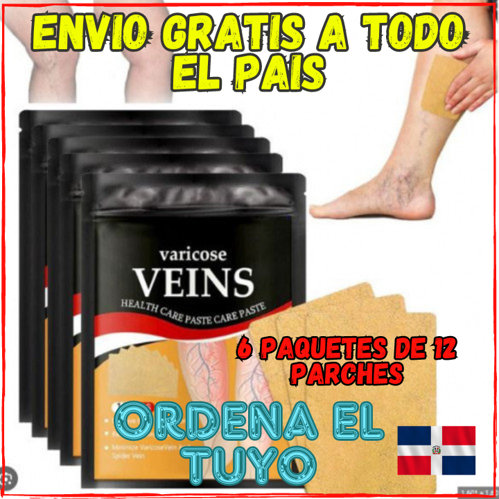 ✅Despidete de las Varices🙌, Pack de 72 Parches Para las Varices(💥Pagas al Recibirlo💥) Con Efecto Curativo