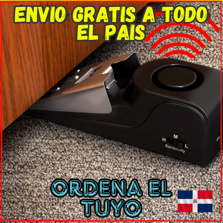 ✅Ahora si Puedes Dormir Seguro👍No solo es una Alarma POTENTE tambien Bloquea la Puerta(💥Pagas al Recibir+Envio Gratis).