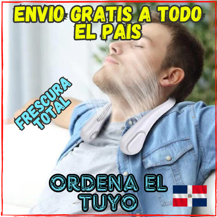 ✅Ya no pases Mas Calor🥵,Ventilador de Cuello mas Potente del Mercado(💥Pagas al Recibirlo💥)🔋Recargable