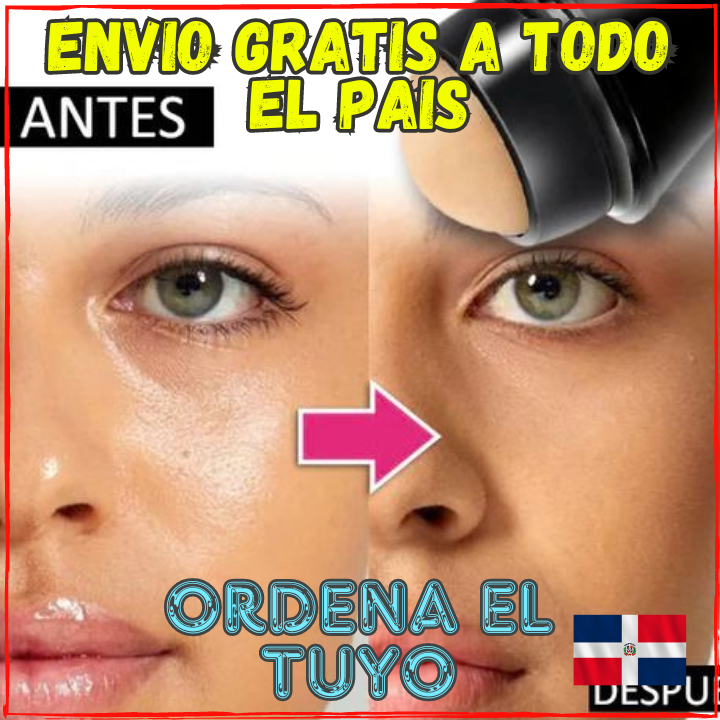 ✅Elimina la Grasa y el Brillo al Instante😱, Ten un Rostro Mas Natural y Atractivo(💥Pagas al Recibirlo💥) Incluye 2 Rodillos Volcanicos